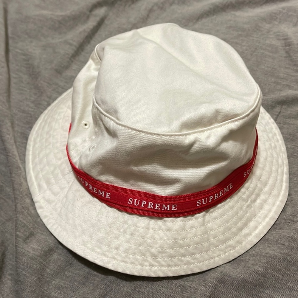 SUPREME JAQUARD LOGO TAPING BUCKET HAT - CRUSHER STONE